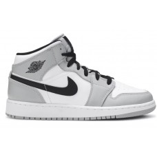 Air Jordan 1 Mid GS 'Light Smoke Grey' 554725 092 