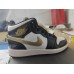 Air Jordan 1 Mid Patent 'Black Gold' 852542 007 