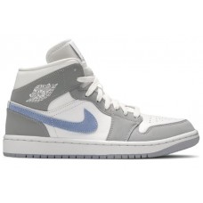 Air Jordan 1 Mid 'Wolf Grey Aluminum' BQ6472 105 