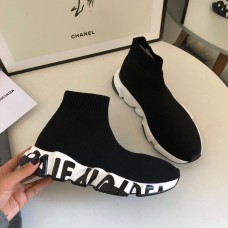 Balenciaga Speed Graffiti Trainers Black White- 605972W05GE1015 / 645334W2DB71015