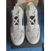 LOW-TOP CALFSKIN VL7N SNEAKER WITH BANDS-WHITE/ BLACK YS0C58WRQ_24P